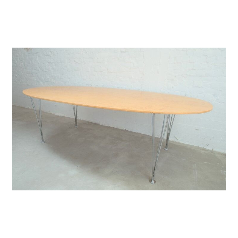 Superelipse vintage dining table by Piet Hein and Bruno Mathsson, 1970