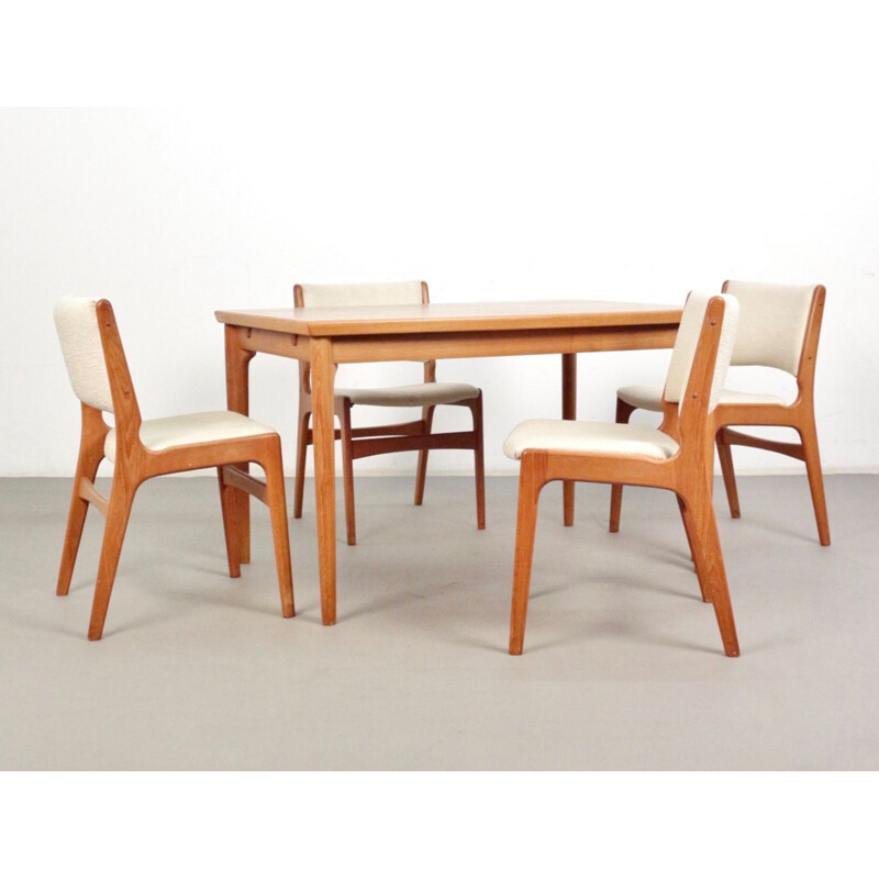 Scandinavian vintage teak dining set, 1950s