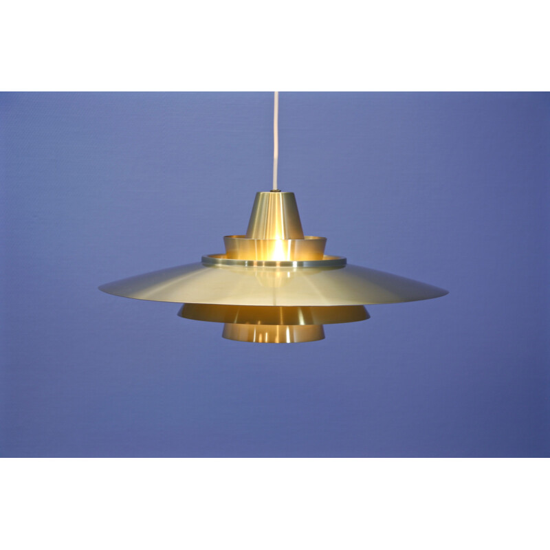 Danish vintage pendant light in brass, 1960s