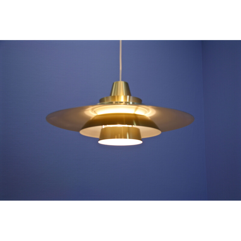 Danish vintage pendant light in brass, 1960s