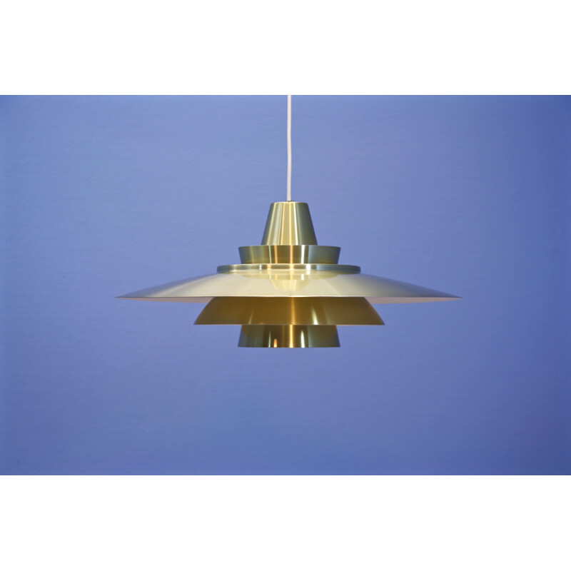 Danish vintage pendant light in brass, 1960s