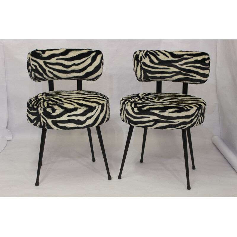 Vintage Pelfran patterned chair, France, 1970s