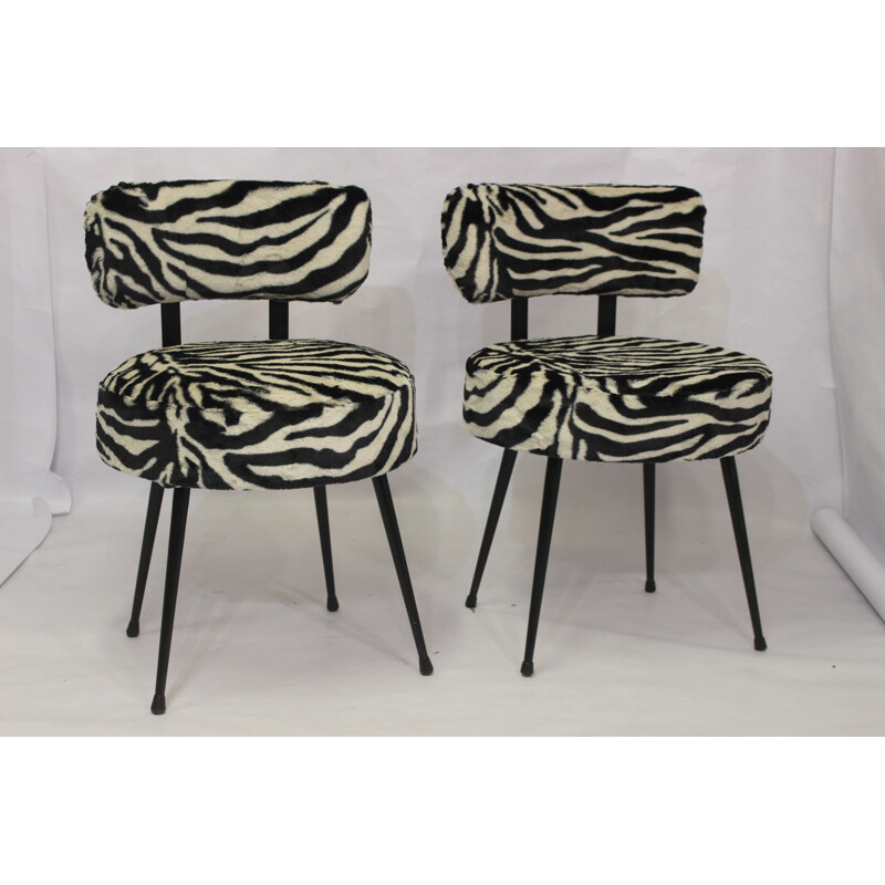 Vintage Pelfran patterned chair, France, 1970s