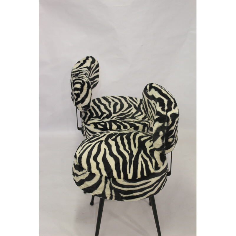 Vintage Pelfran patterned chair, France, 1970s