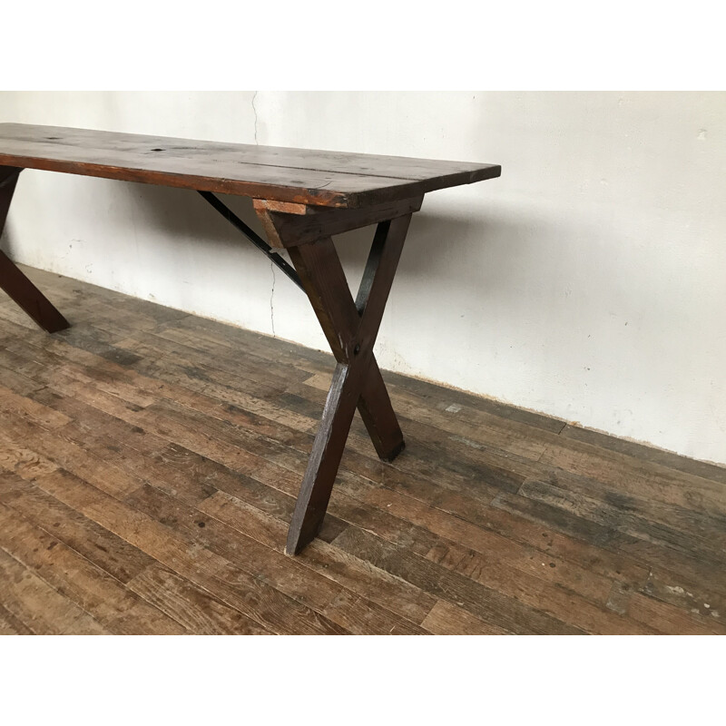 Vintage table in fir tree, 1930s