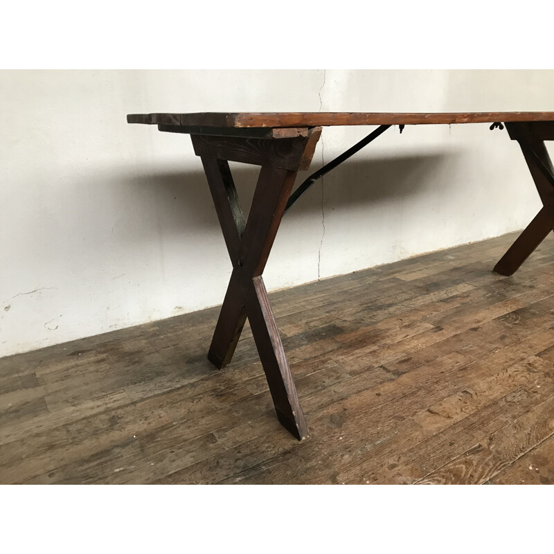 Vintage table in fir tree, 1930s