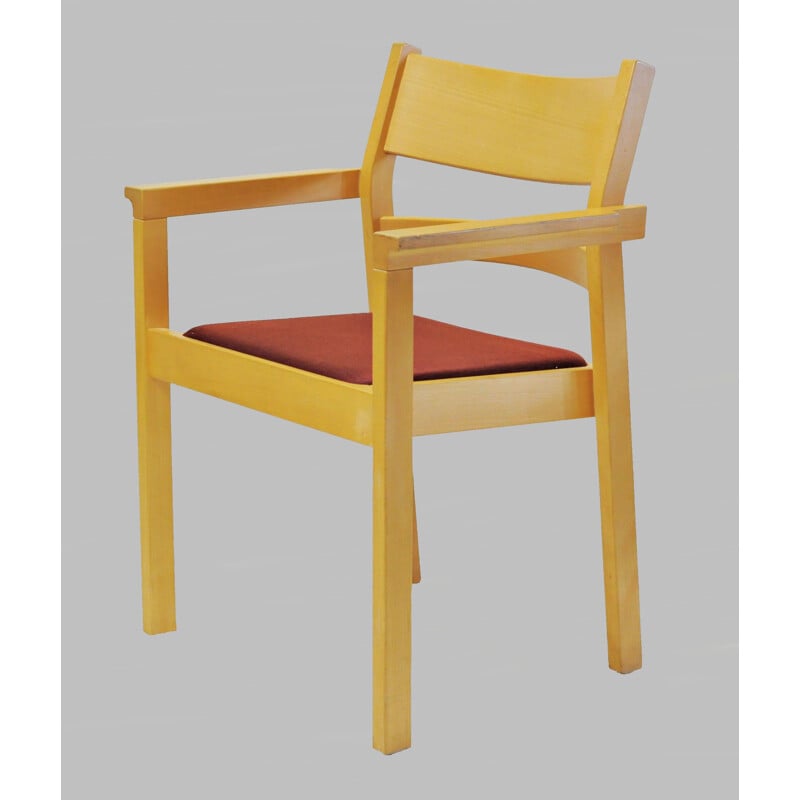 Set van 8 vintage beukenhouten fauteuils van Hans J. Wegner