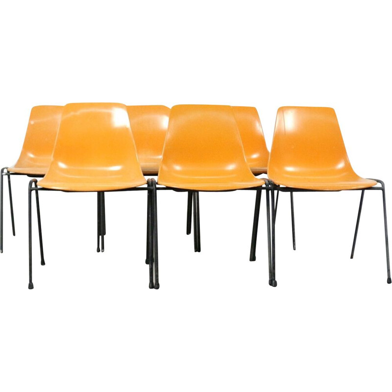 Set of 6 vintage chairs by Georg Leowald, 1960s