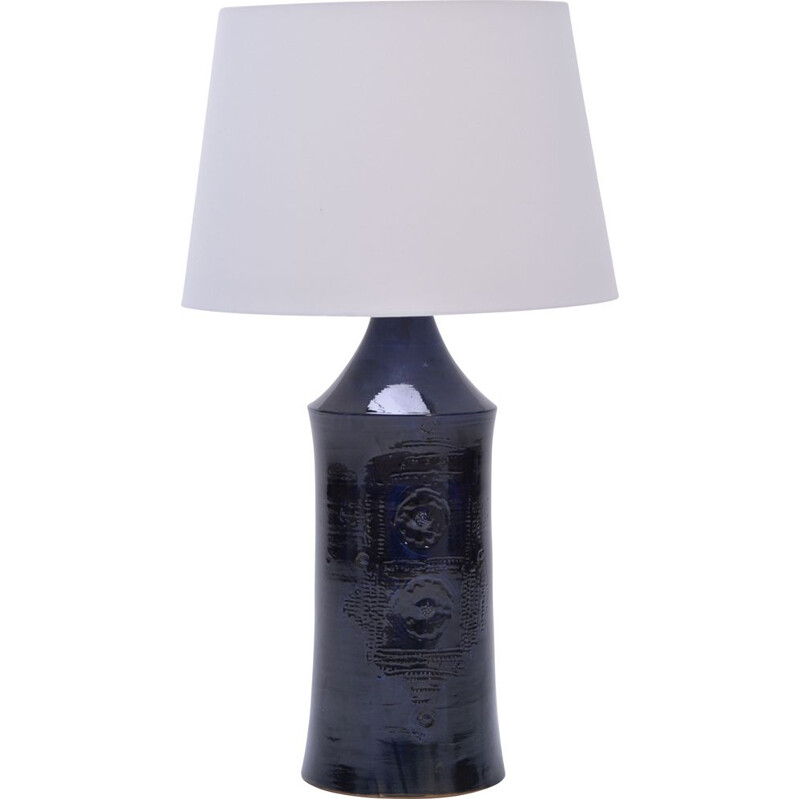 Danish ceramic vintage table lamp, 1970s