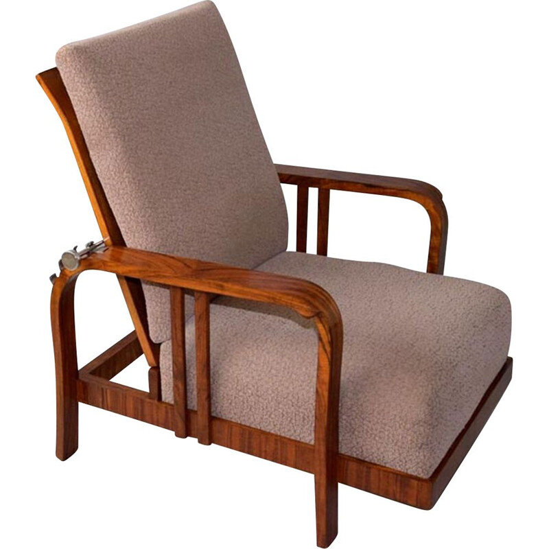 Vintage Art Deco armchair by Jindřich Halabala for UP Zavody, 1920s