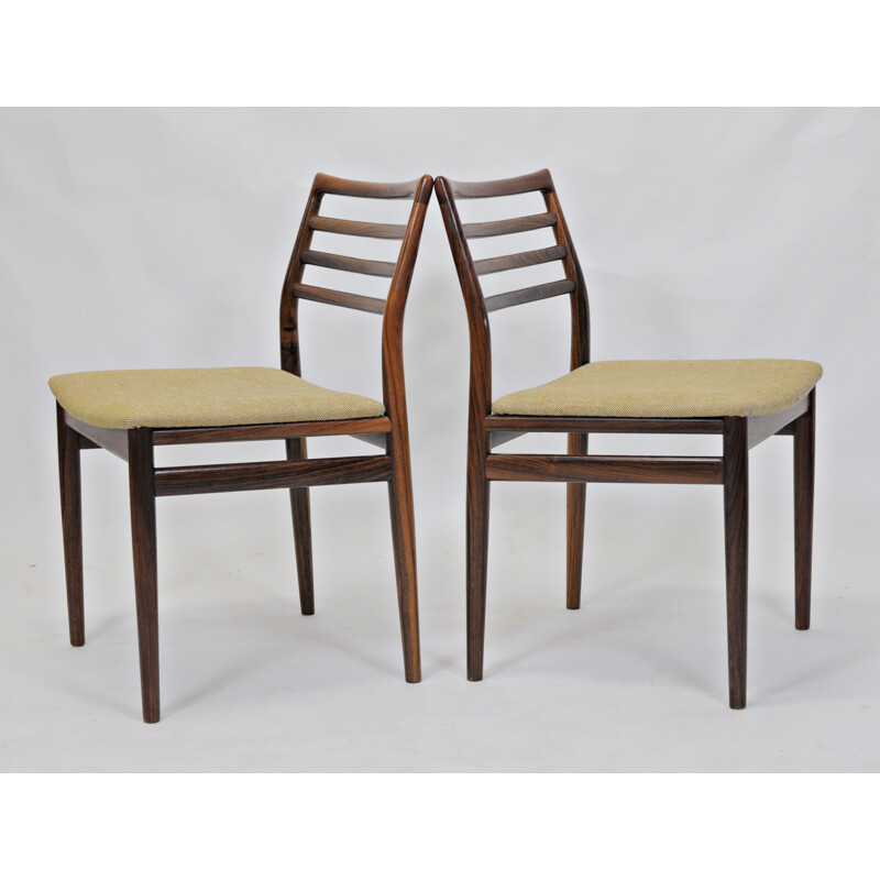 Vintage rosewood dining chairs by Erling Torvits for Sorø Møbelfabrik