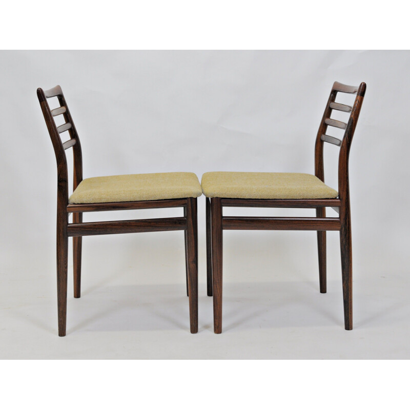 Vintage rosewood dining chairs by Erling Torvits for Sorø Møbelfabrik