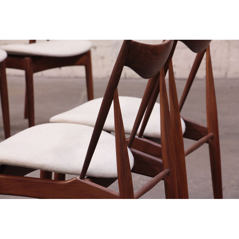Ensemble de 4 chaises vintage scandinaves par Kurt Ostervig pour Bramin, 1960