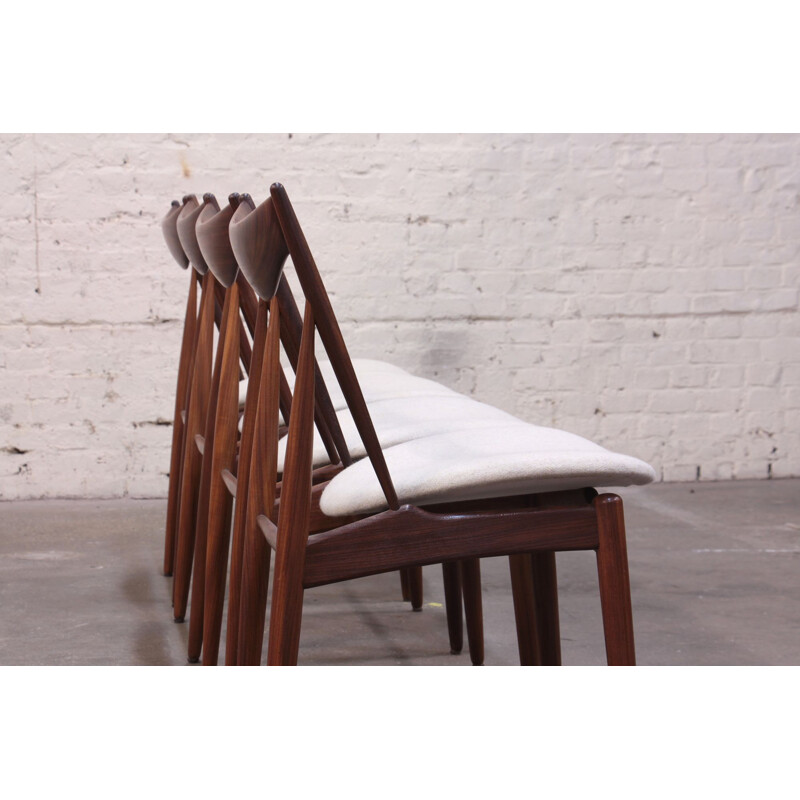 Set of 4 vintage scandinavian chairs by Kurt Ostervig for Bramin, 1960s