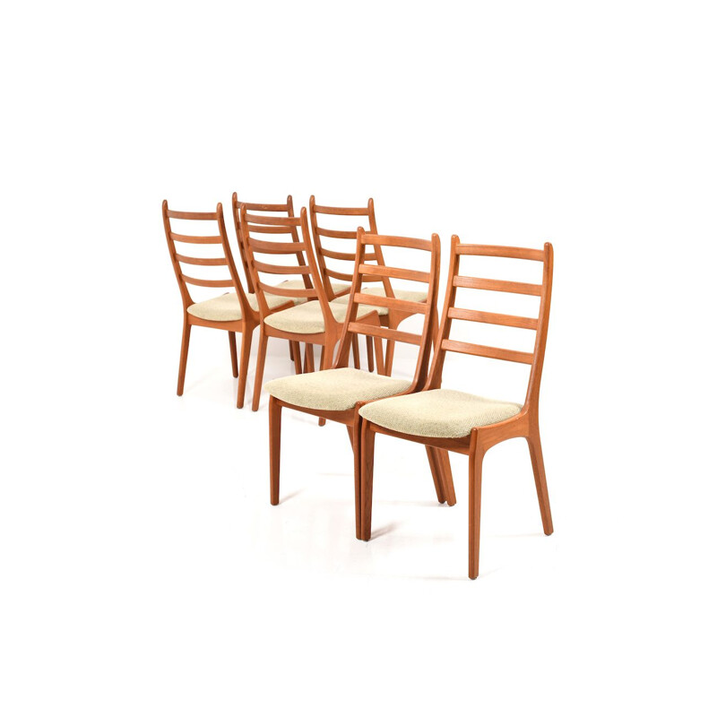 Set of 6 vintage teak dining chairs by Kai Kristiansen