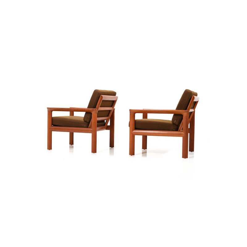 Set of 2 vintage teak armchairs by Sven Ellekær for Komfort, 1970s