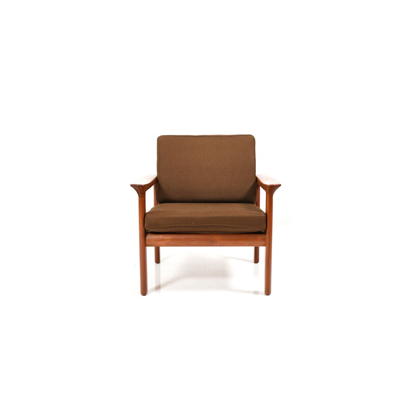 Set of 2 vintage teak armchairs by Sven Ellekær for Komfort, 1970s