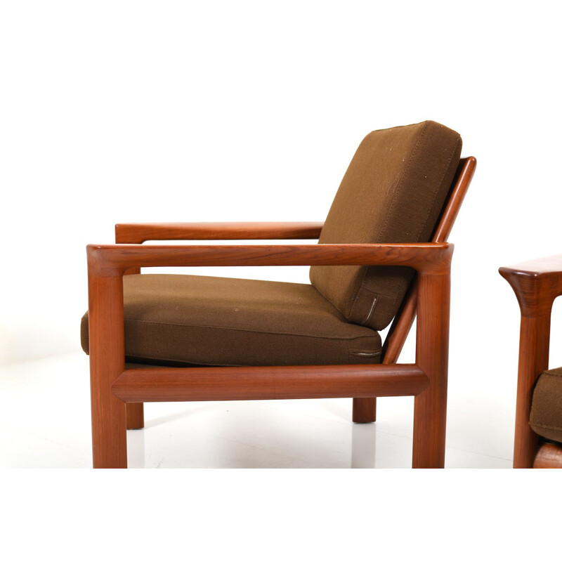 Set of 2 vintage teak armchairs by Sven Ellekær for Komfort, 1970s