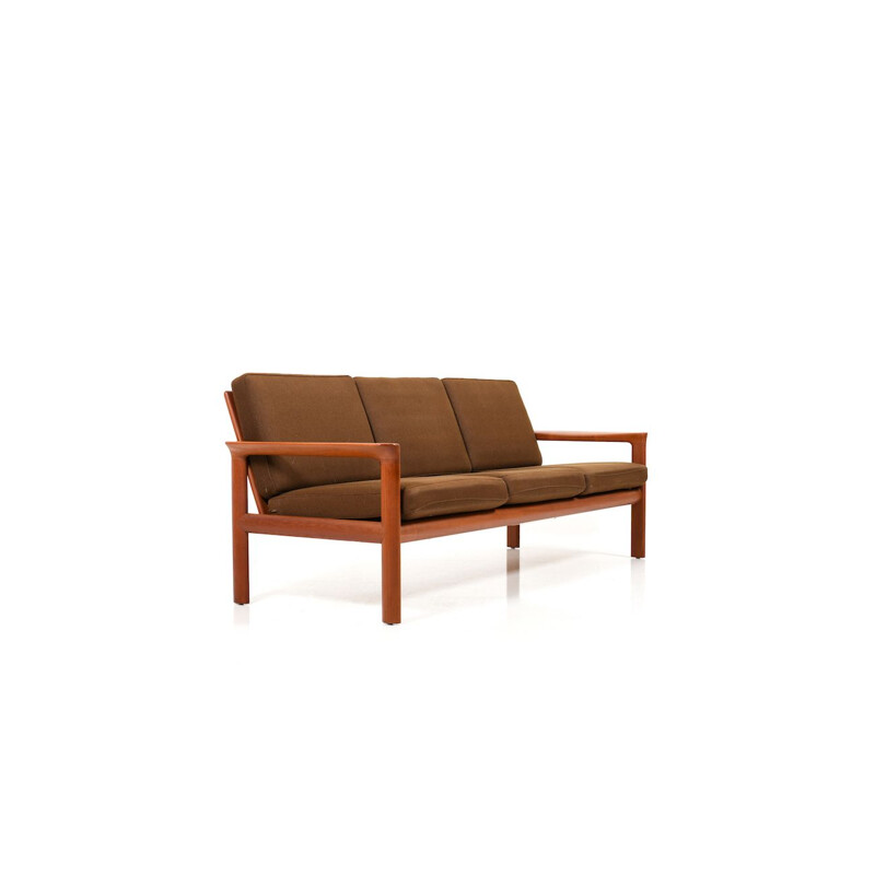 Vintage 3-seater sofa in teak by Sven Ellekær for Komfort, 1970s