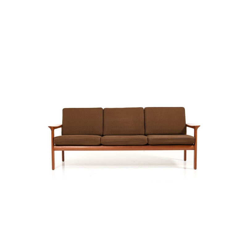 Vintage 3-seater sofa in teak by Sven Ellekær for Komfort, 1970s