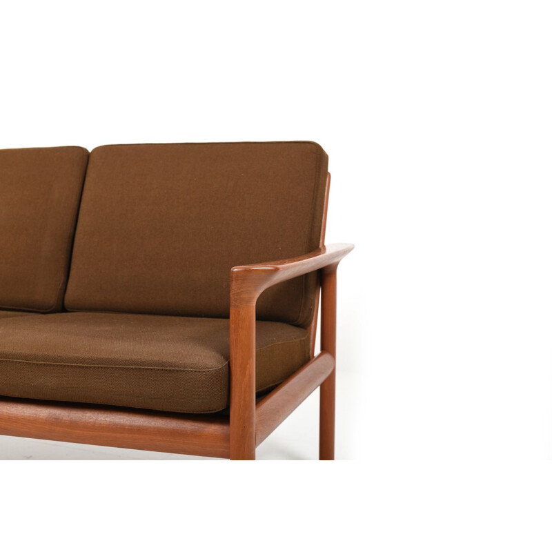 Vintage 3-seater sofa in teak by Sven Ellekær for Komfort, 1970s