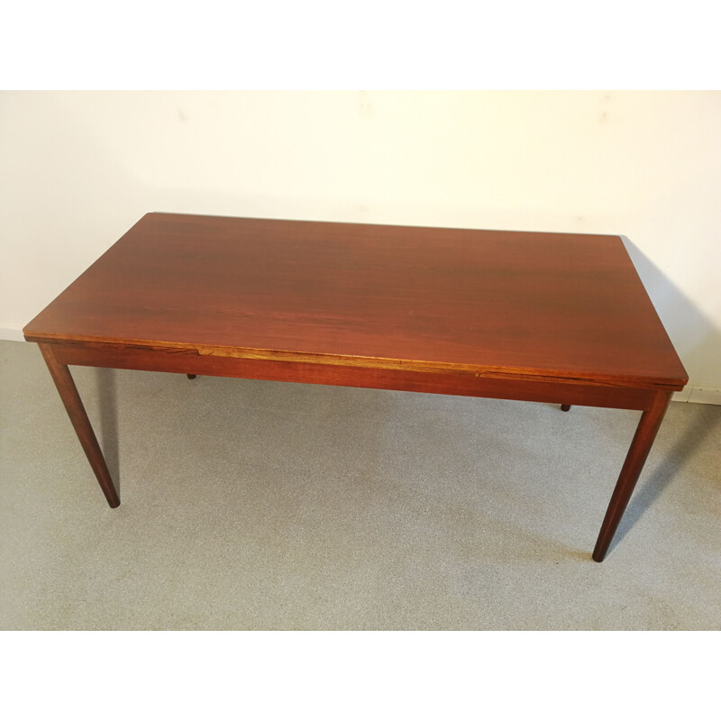 Grande table vintage extensible en palissandre, 1960