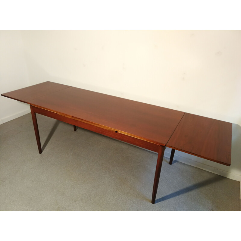 Grande table vintage extensible en palissandre, 1960