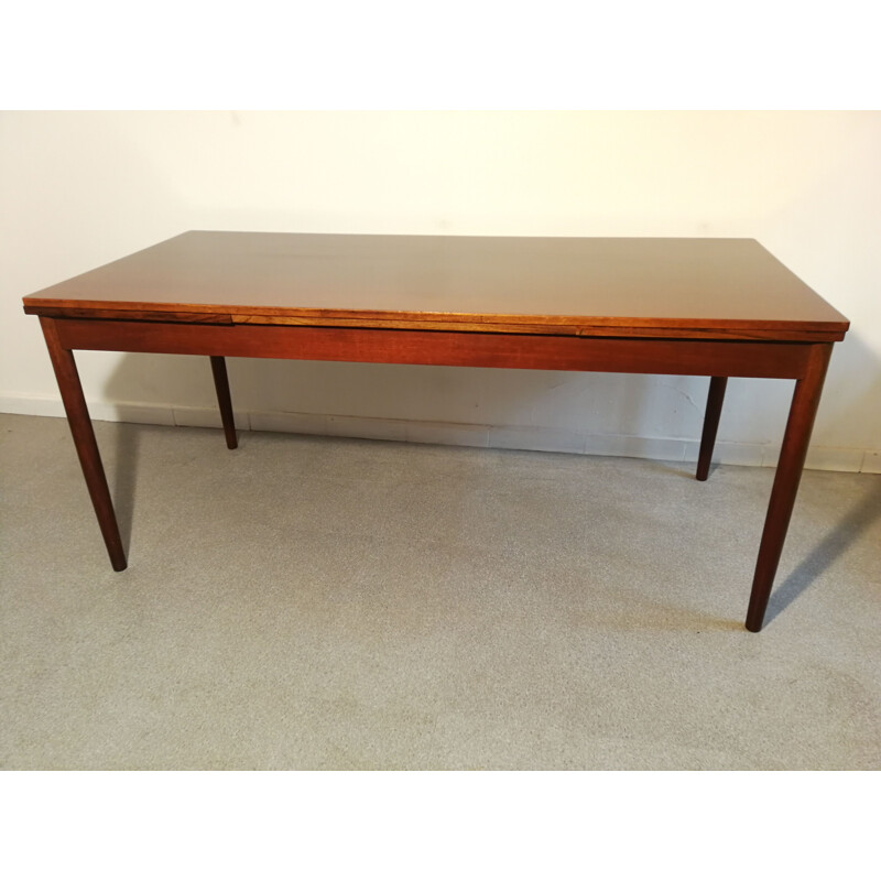 Grande table vintage extensible en palissandre, 1960