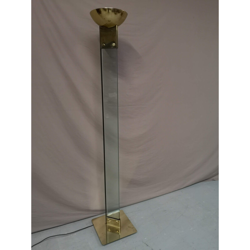 Vintage "laser uplighter" floor lamp by Max Baguara for Lamperti, 1970