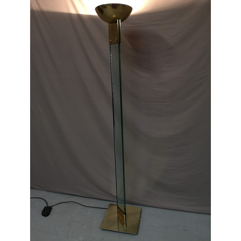 Vintage "laser uplighter" floor lamp by Max Baguara for Lamperti, 1970