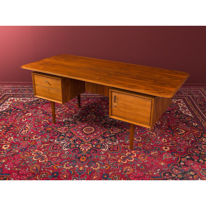 Vintage walnut desk, Germany, 1950s