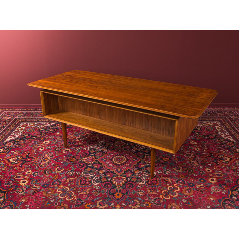 Vintage walnut desk, Germany, 1950s