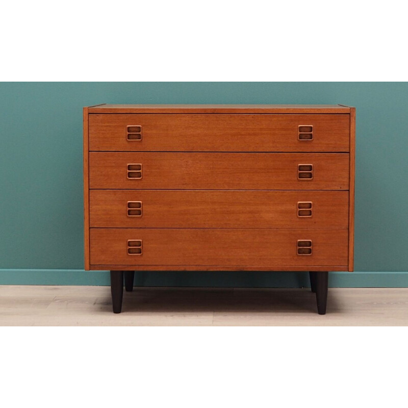 Vintage teak chest of drawers, Denmark, 1960-70s