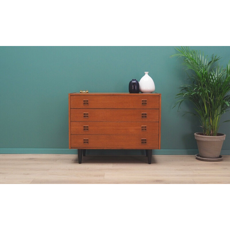 Vintage teak chest of drawers, Denmark, 1960-70s