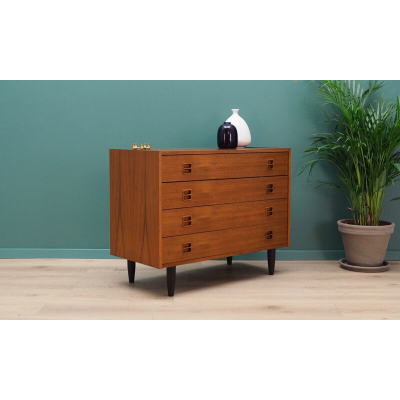 Vintage teak chest of drawers, Denmark, 1960-70s