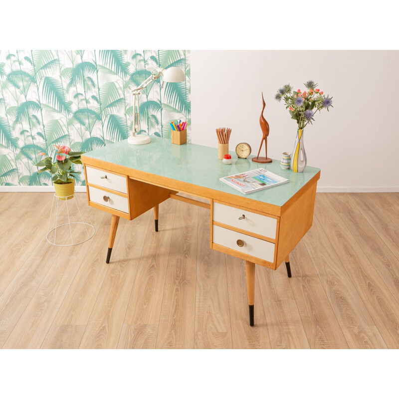 Vintage formica and ash desk, Germany, 1950s 