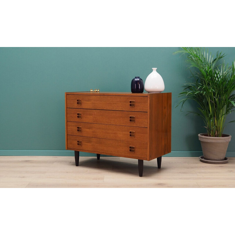 Vintage teak chest of drawers, Denmark, 1960-70s