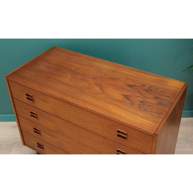 Vintage teak chest of drawers, Denmark, 1960-70s