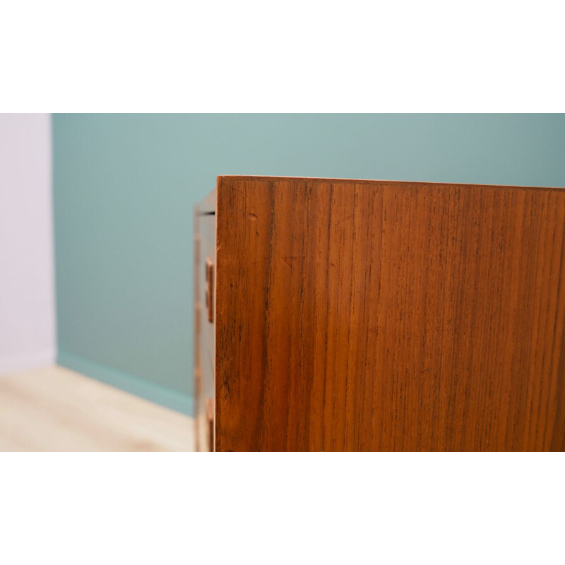 Vintage teak chest of drawers, Denmark, 1960-70s