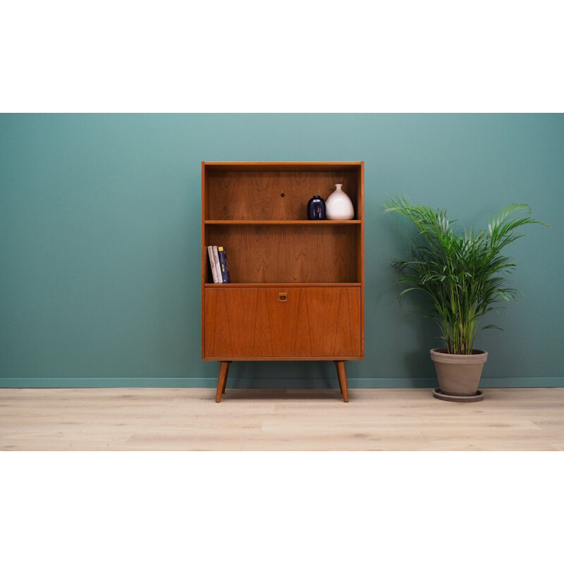 Vintage teak bookcase, Denmark, 1960-70s