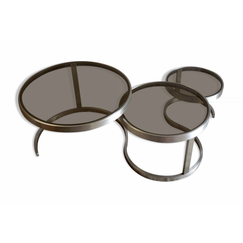 Vintage painted metal nesting tables, 1970s