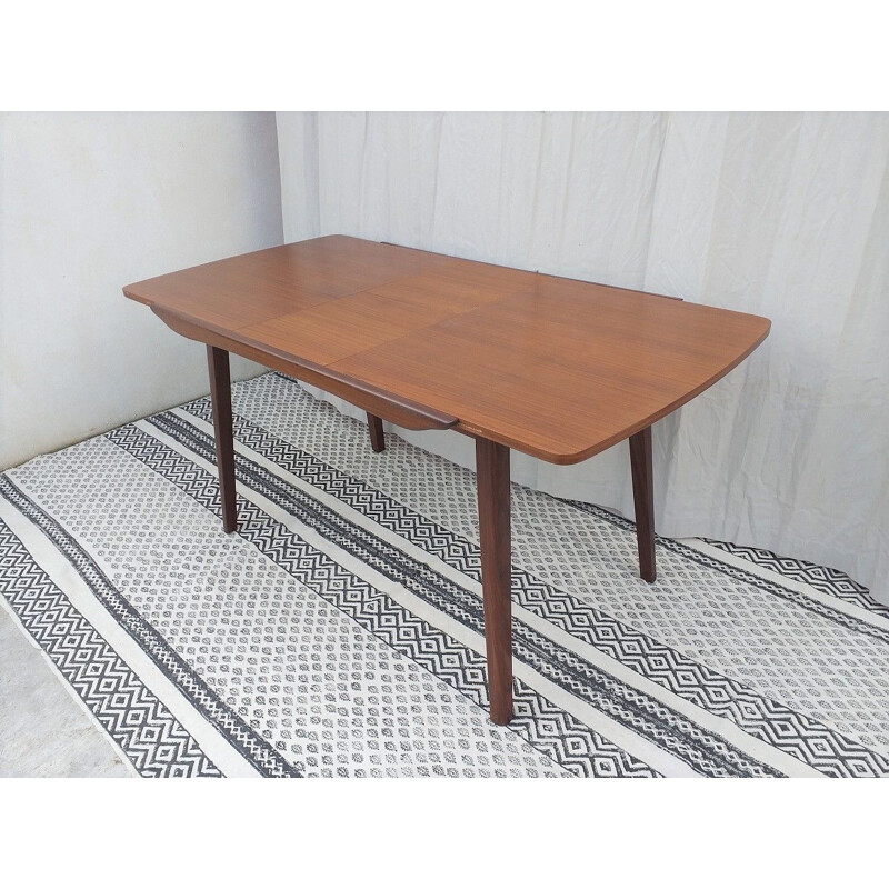 Table à repas vintage en teck par Louis Van Teeffelen Edition Wébé, 1960