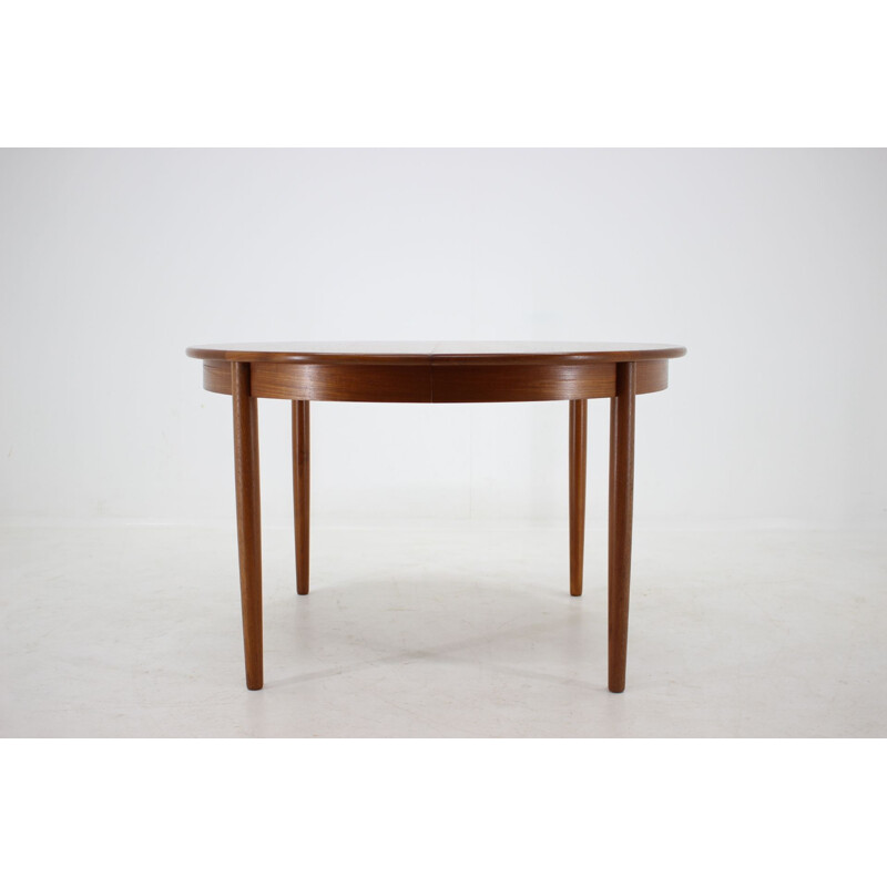 Vintage teak extendable round table Danish 1960