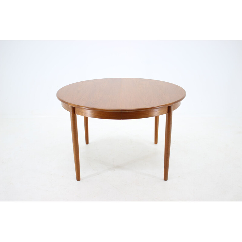 Vintage teak extendable round table Danish 1960