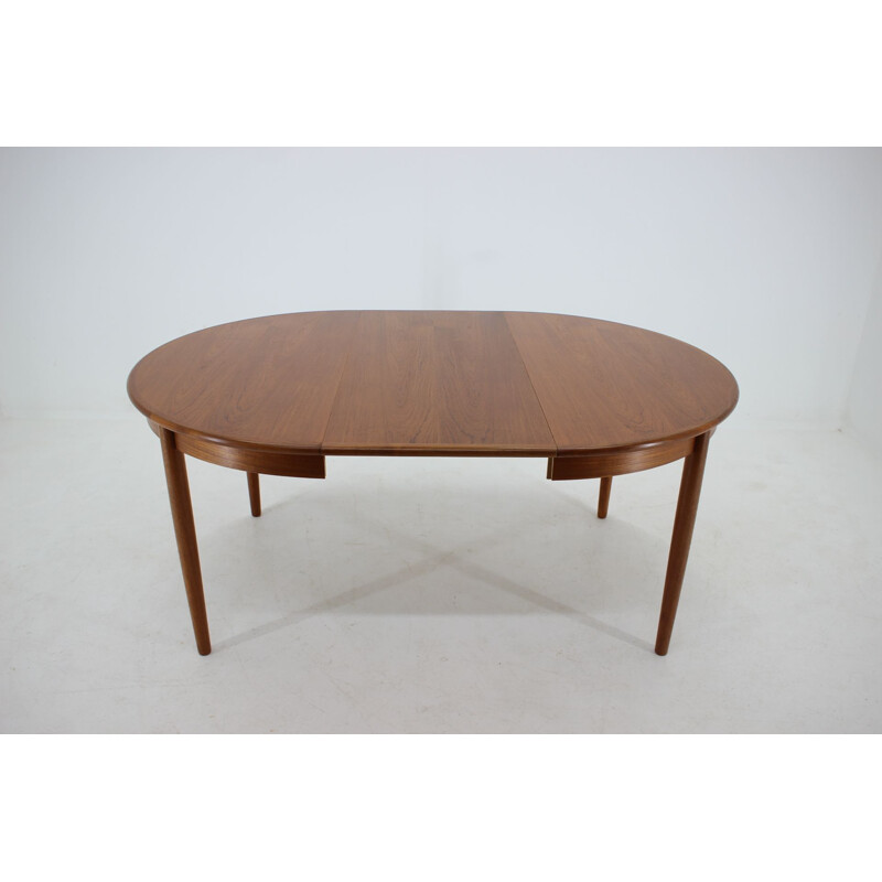 Vintage teak extendable round table Danish 1960