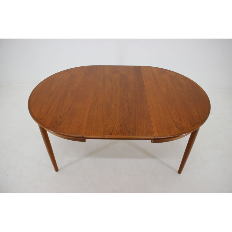 Vintage teak extendable round table Danish 1960