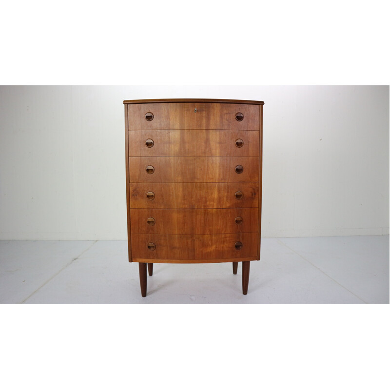Vintage teak chest of drawers by Kai Kristiansen for Feldballes Møbelfabrik, 1960