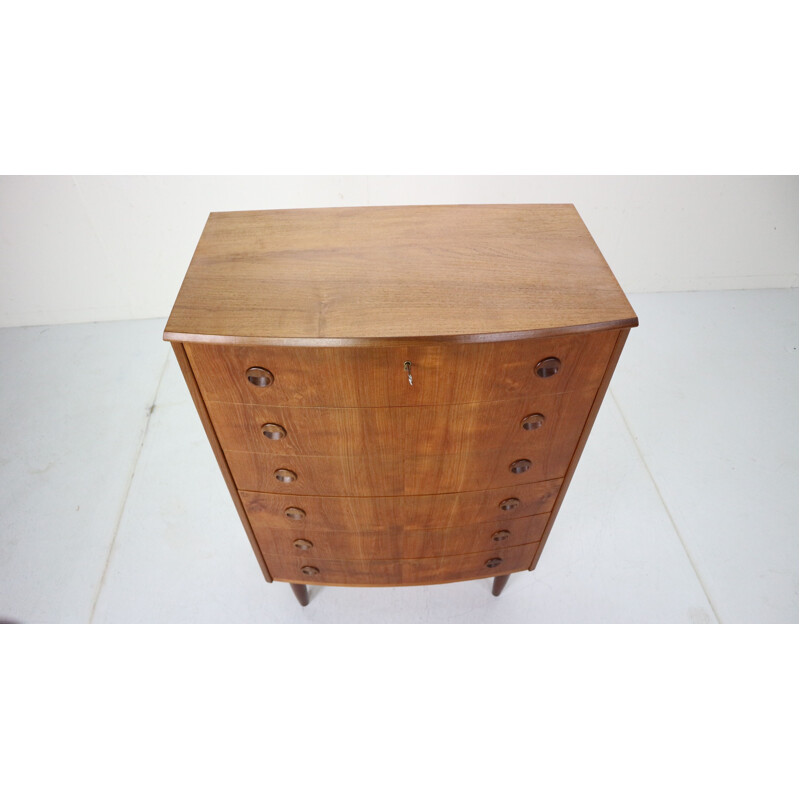 Vintage teak chest of drawers by Kai Kristiansen for Feldballes Møbelfabrik, 1960