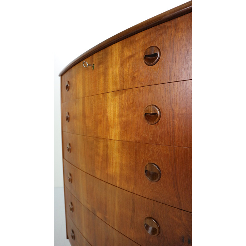 Vintage teak chest of drawers by Kai Kristiansen for Feldballes Møbelfabrik, 1960