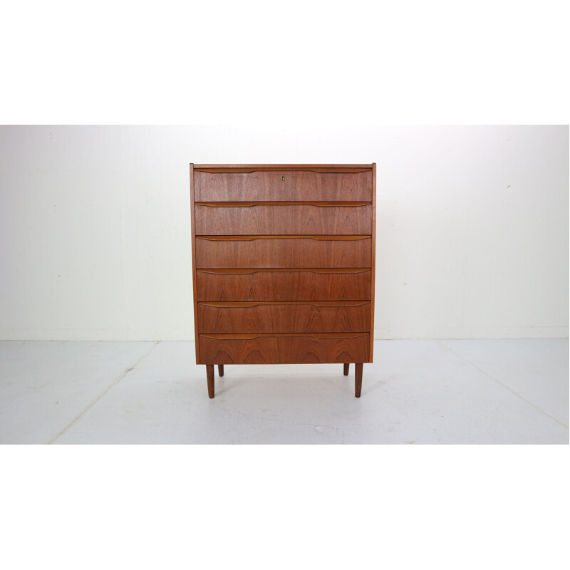 Vintage Danish chest of  drawers in teak, 1960